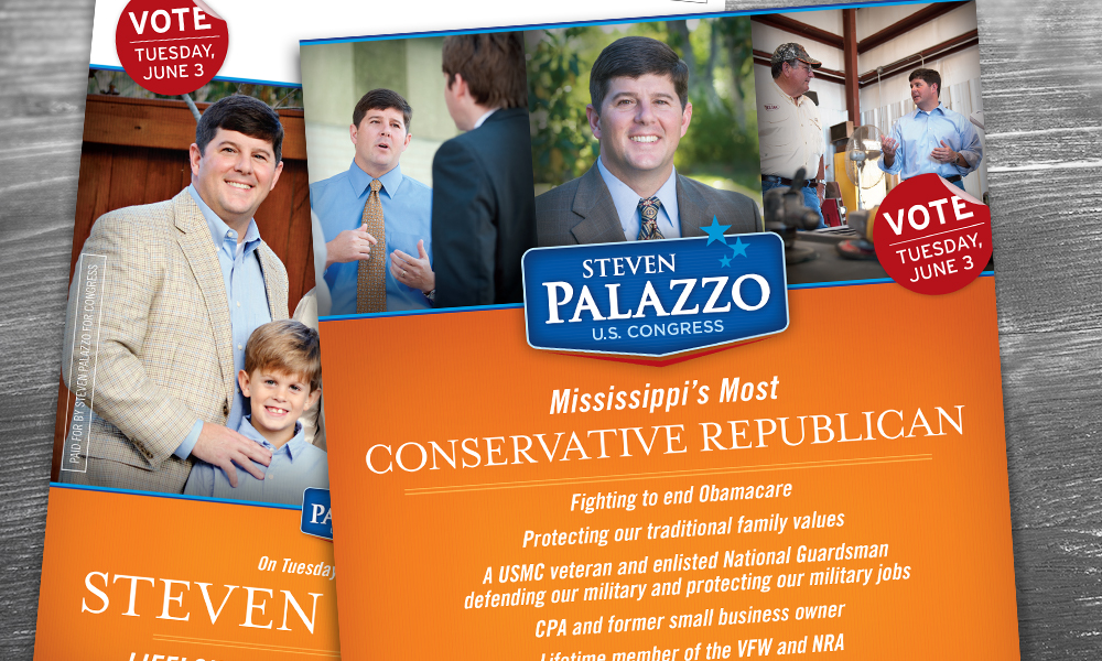 Steven Palazzo for U.S. Congress print collateral by Innovative Politics