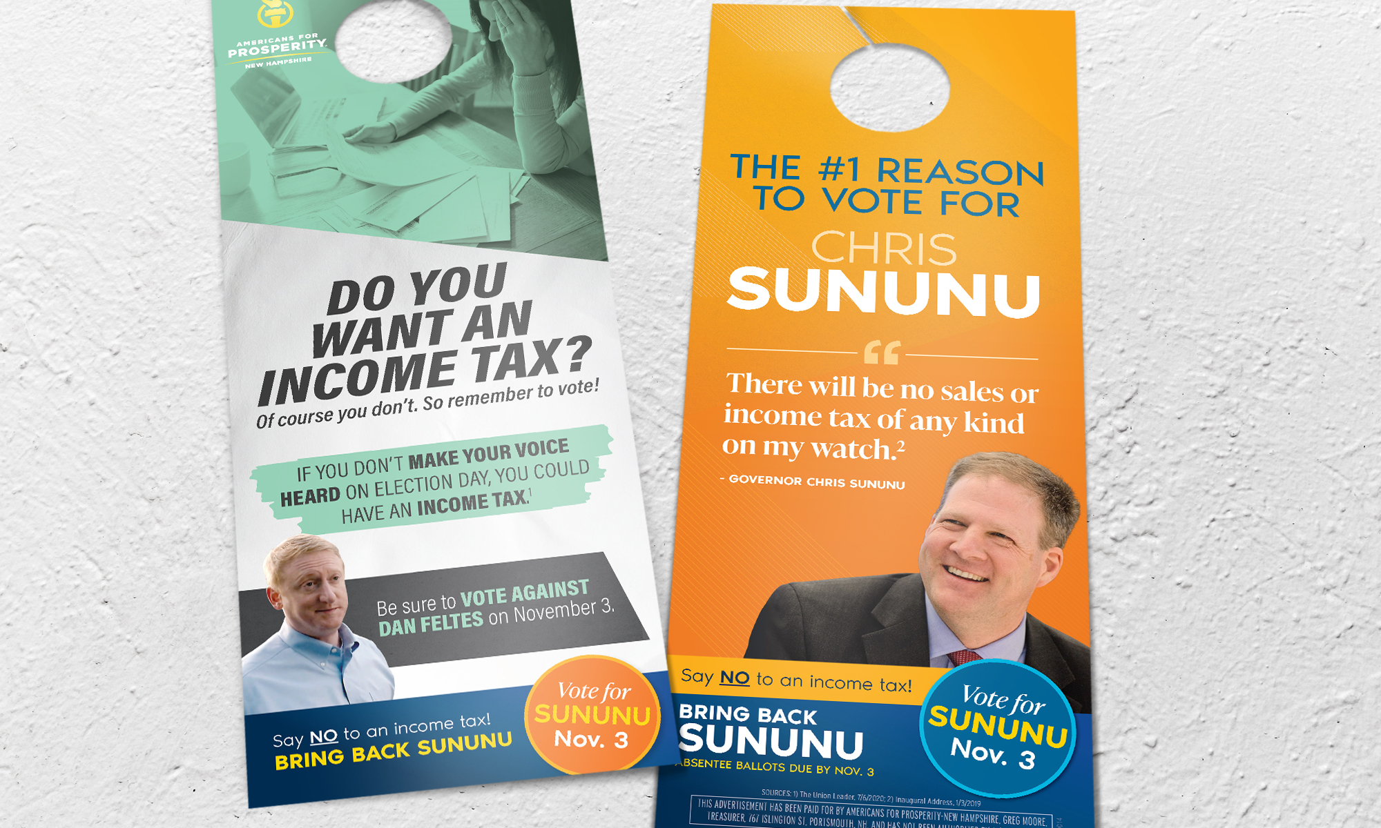 Americans for Prosperity-New Hampshire doorhangers